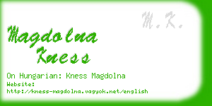 magdolna kness business card